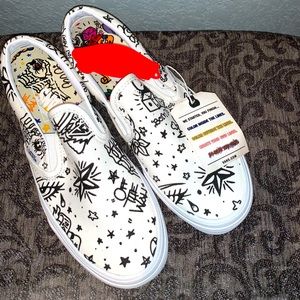 White and black vans!